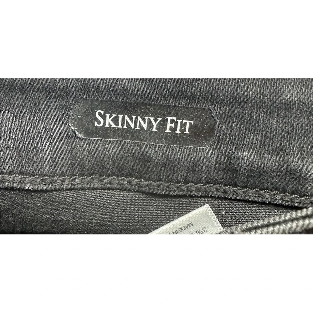 JUDY BLUE Womens Jeans Black Distressed ROSEWOOD Plaid Skinny Sz 5/27‎